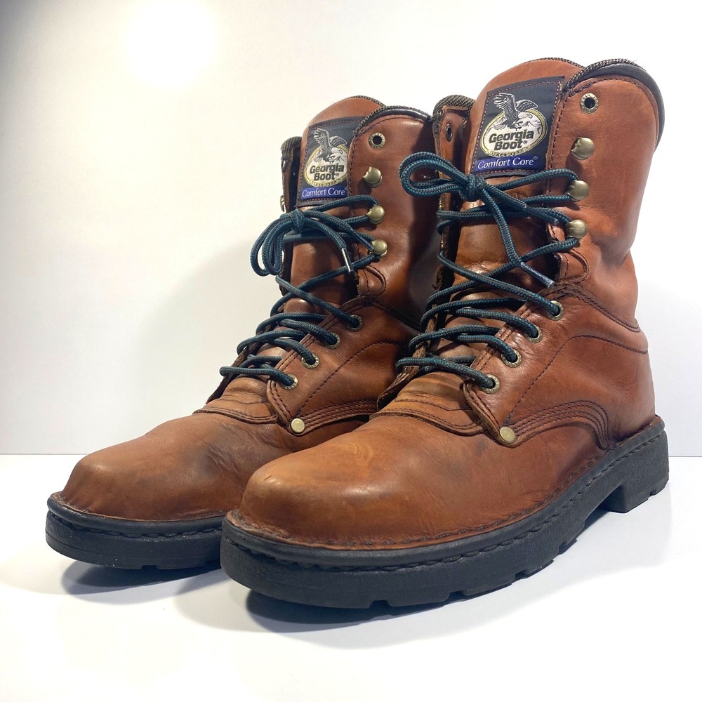 Georgia Boot Mens Size 9 Leather 8" Opanka Eagle Light Work Boots G8083